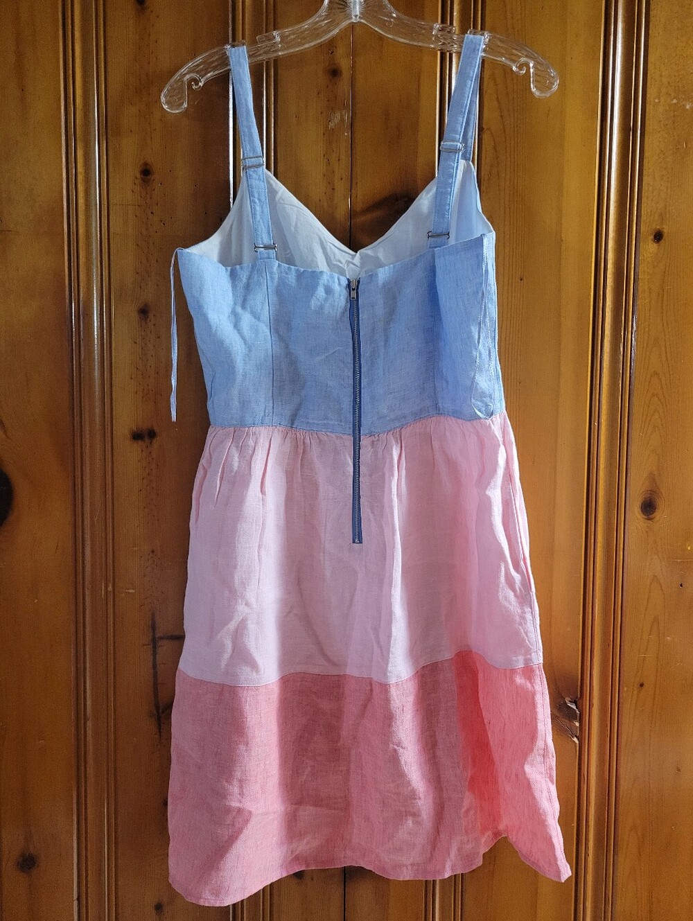 Colorblock Sundress in Blue and Pink